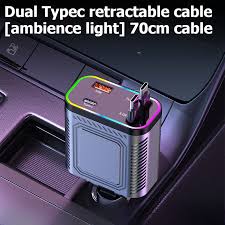 Cargador retráctil Celular para coche